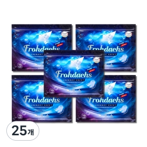 프로닥스 고농축 더블액션 클린코튼향 시트세제 15개입 25개_이미지