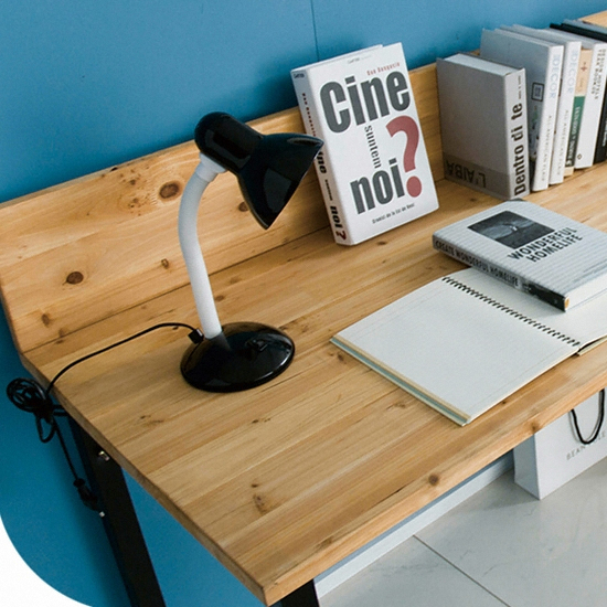 아름이와다움이 나르샤 소나무원목 스틸 4단 h형 책상세트 (1500x620)_이미지