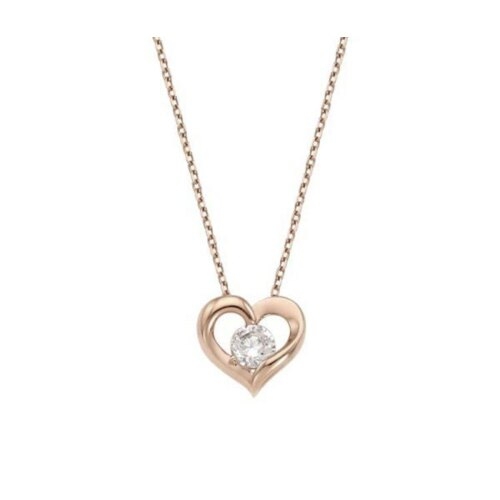 이랜드 로이드 10K 데일리 베이직 하트 웨이브 목걸이_LNT19067T