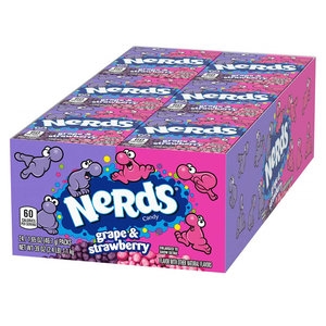 Nerds Rope 너드 로프 젤리 포도 딸기 캔디 46.7g24개_이미지