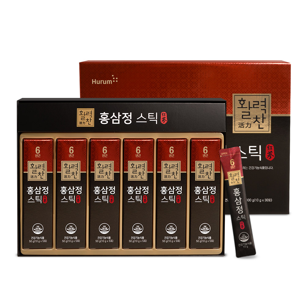 휴럼 활력찬 홍삼정 스틱 10g 30포 (1개)_이미지