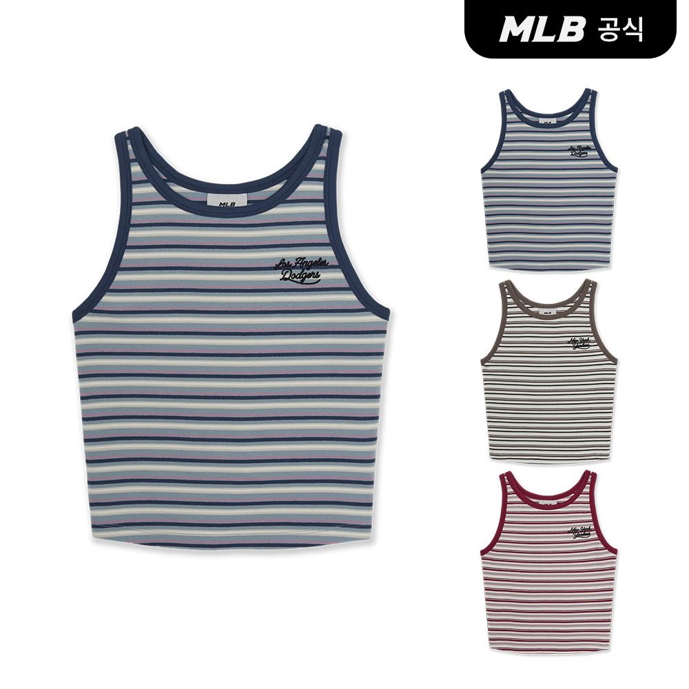 MLB 스타필드 하남 여성 스트라이프 나시티셔츠 3FTOV0463