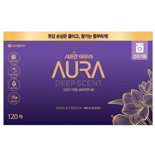 LG생활건강 샤프란 아우라 드라이 딥센트 페어프리지아 120매 (1개)