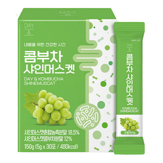 참앤들황토농원 데이앤 콤부차 샤인머스켓 30T이미지입니다. 누르면 해당 게시물로 새창이동합니다.