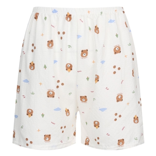 샵앤 여성 밴딩 엠보싱 캐릭터 홈웨어 반바지 (곰돌이)_이미지