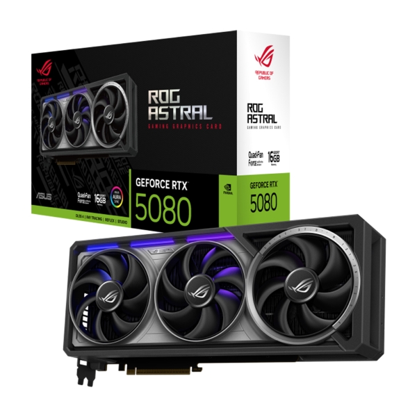 ASUS ROG Astral 지포스 RTX 5080 OC D7 16GB 대원씨티에스이미지입니다. 누르면 해당 게시물로 새창이동합니다.