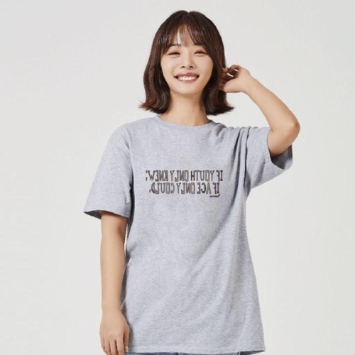 명언 라이프 젊음 그래픽 반팔티 캐주얼티셔츠 W76AF71
