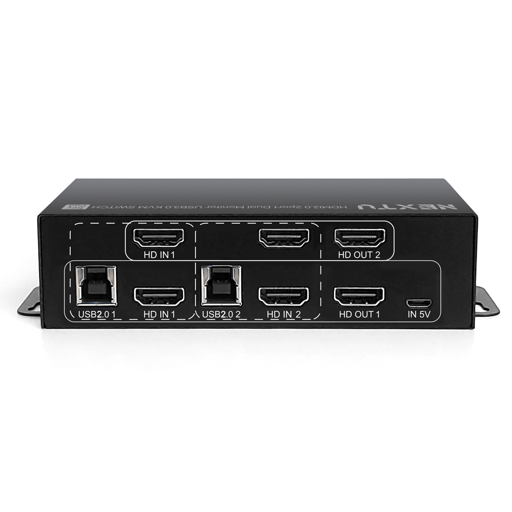 이지넷유비쿼터스 NEXTU NEXT-7902KVM-DUALKP 2:1 HDMI KVM 스위치_이미지