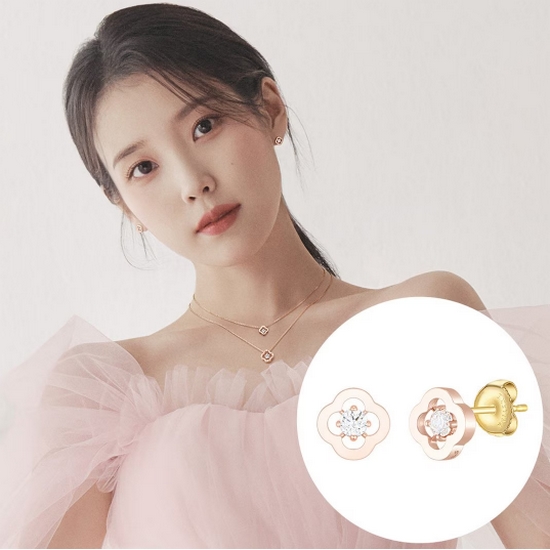제이에스티나 CLOVIA 14K 귀걸이 JJCLEQ3BS150R4000