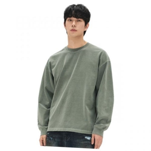 피그먼트 lt브랜드gt 소버먼트 SOVERMENT 460G 컷 헤비 롱 슬리브-더치 카키235868_이미지