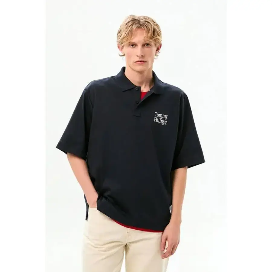 타미힐피거 남성 빅 백 그래픽 폴로 셔츠 T12G0TKT370-MT1DW5 151768