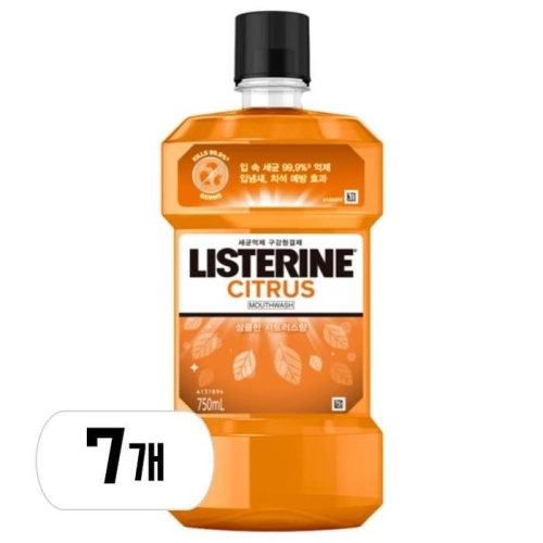 리스테린 내추럴 시트러스 750ml (7개)_이미지
