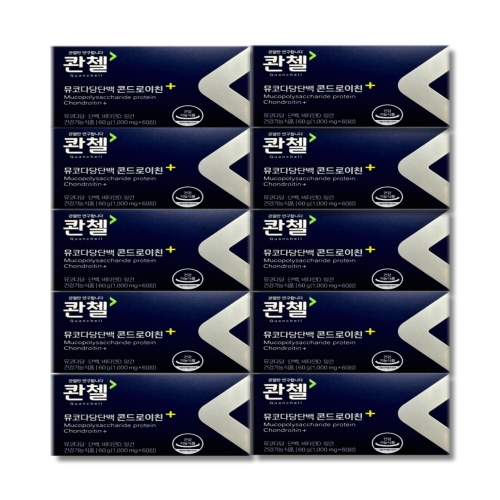코스맥스바이오 콴첼 뮤코다당단백 콘드로이친 플러스 1000mg 60정 (10개)_이미지