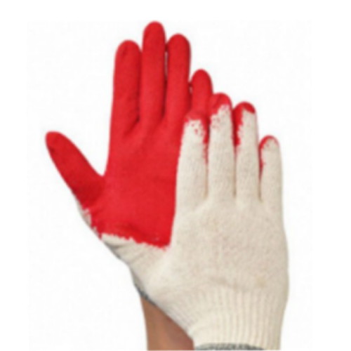 국산 적색 반코팅 장갑 10g