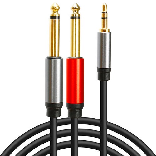 오피아컴 Kalron KR-ST02 3.5mm to 5.5mm Y형 케이블 (1.8m)_이미지