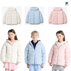 휠라 휠라 키즈 경량 후드 구스 다운 (FK2DJH4101X)