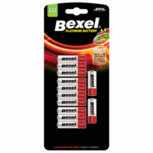 벡셀 플래티넘 알카라인 AAA (12개)_이미지