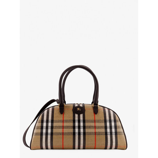 버버리 체크 패턴이 있는 코팅 캔버스 크로스바디 백 8117522_이미지