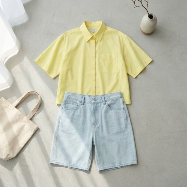 데님 쇼트 바지 팬츠 청반바지 반바지 62 블루 No1794752 62 BLUE 22 22 62 BLUE