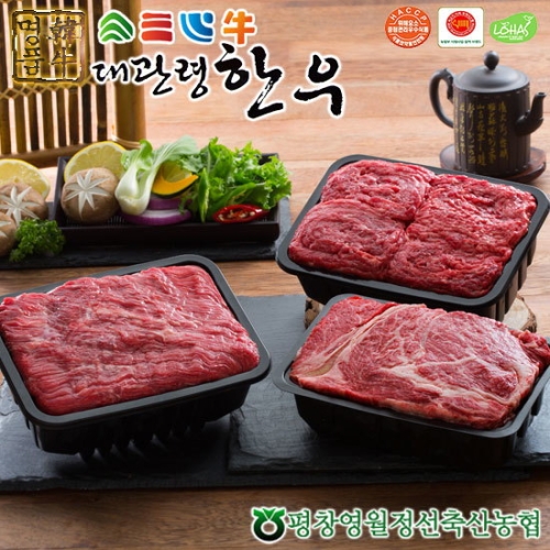 평창영월정선축협 대관령한우 1등급이상 골드 3호 1.8kg [1개]