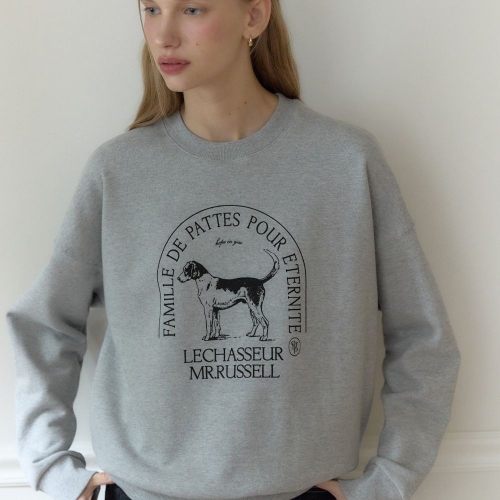 Russell Terrier Sweatshirt Melange grey H25FA-MT03-MGR