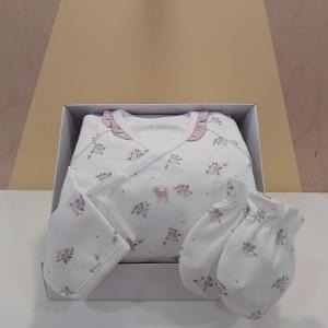  블루독베이비 플라워배내저고리 손싸개선물SET