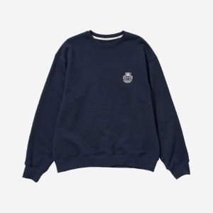 �÷��õ���̺� �÷� x ������ �ο췼 �ΰ� ����Ʈ ���� ���̺� PLAC FREI Laurel Logo Sweatshirt Navy 451461