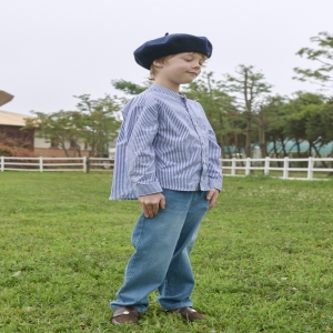 빈 BX51PT01BU 블루 워싱 일자배기 데님팬츠_이미지