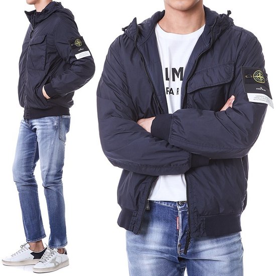 스톤아일랜드 와펜 TC 후드 패딩 자켓 771540723 (V0020, 네이비)