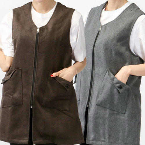 대박가운 겨울 모직 조끼 앞치마_이미지