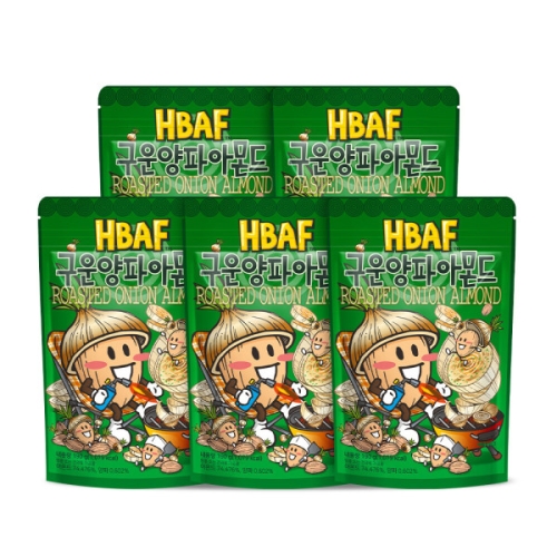 바프 구운양파 아몬드 190g 5봉 5개