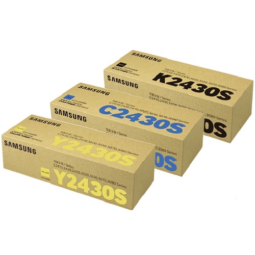 삼성전자 정품 CLT-K2430S, CLT-C2430S, CLT-Y2430S 3색 세트