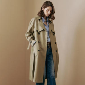 마쟈 클래식 더블 브레스티드 트렌치코트 ZE03BY500NH