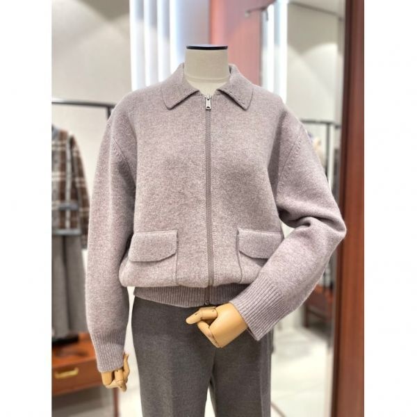 BCBG ALLSUNDRY 모 100% 포켓 카라 집업 가디건 A5W9K102-73_이미지