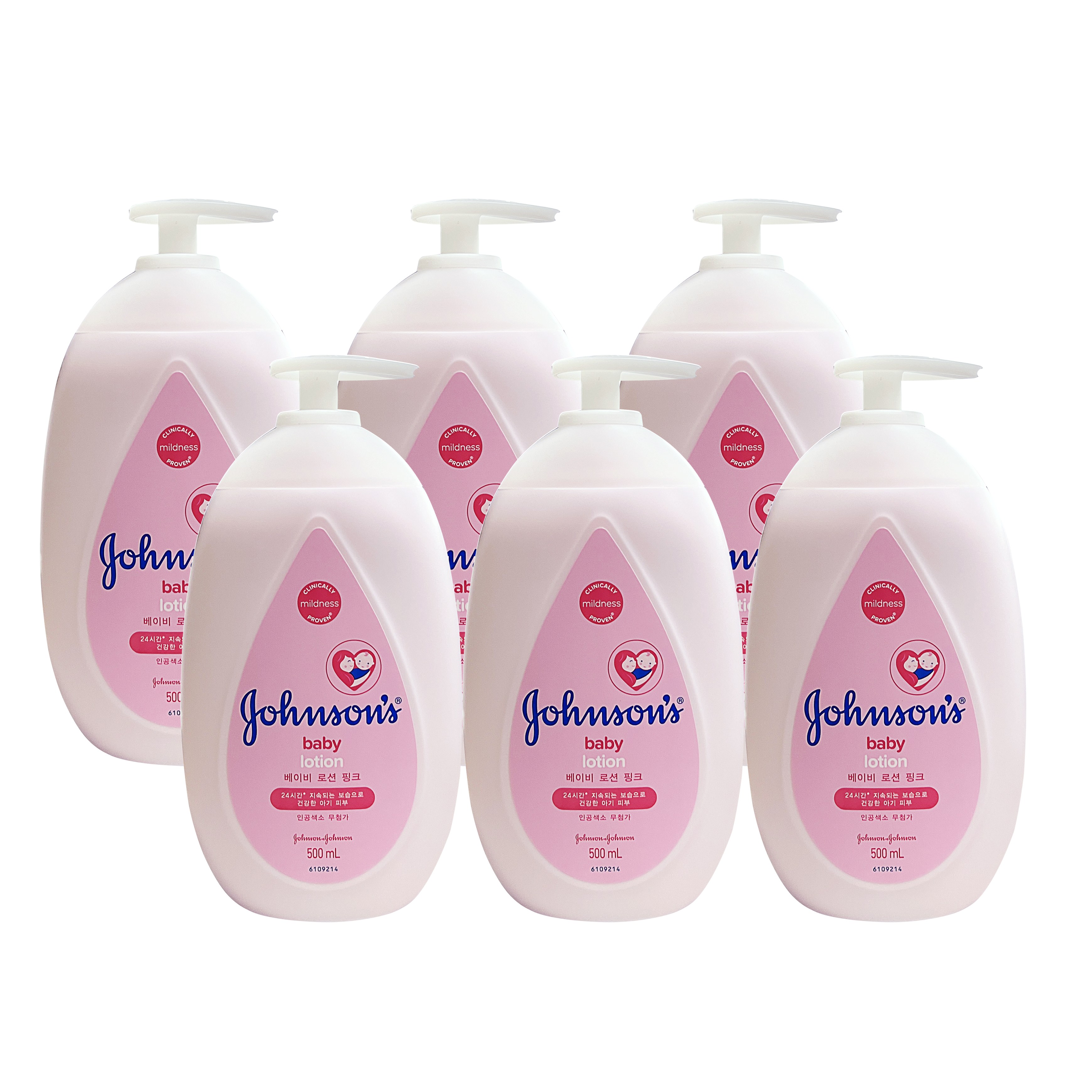 존슨앤존슨 존슨즈베이비 핑크 로션 펌프형 500ml (6개)