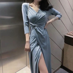 ONM 랩 디자인의 여자스러운 데일리 여자 원피스 치마 10897054A