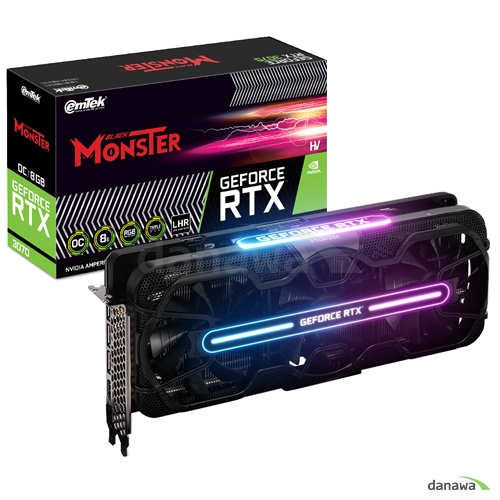 이엠텍 HV 지포스 RTX 3070 BLACK MONSTER OC D6 8GB LHR_이미지
