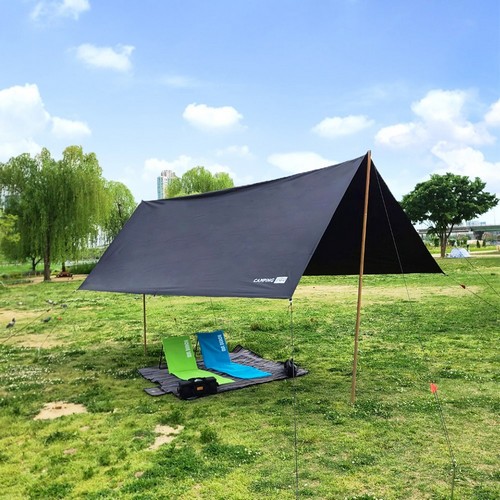 캠핑지구 블랙코팅 렉타 타프 (400x500cm)_이미지