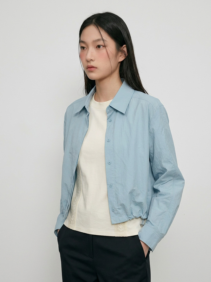 행텐 여성 나일론 크롭 셔츠_003 10580-120-603-09 566449_0585187681_이미지