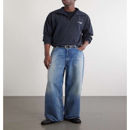 스튜디오 B0081977460 2023 와이드레그 디스트레스 진 C00124