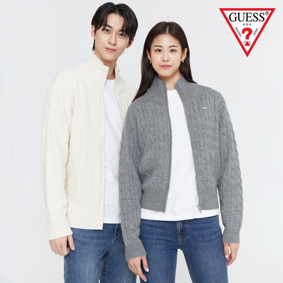 게스 케이블 집업 가디건 NN4S0772_이미지