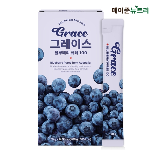 메이준생활건강 메이준뉴트리 그레이스 블루베리 퓨레 100 14포 20g 14포 (1개)_이미지