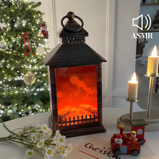 LED 벽난로 불멍 ASMR 모닥불 무드등 랜턴형