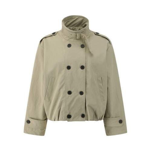 96NY 버클 넥 더블 버튼 트렌치 자켓 NQ1JK017L0_이미지