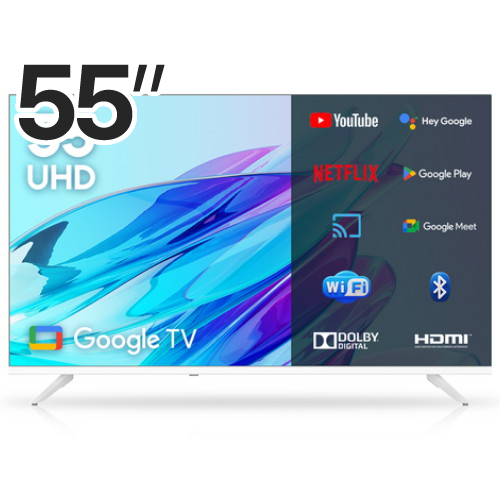 이노스 55UHD 화이트에디션 구글 스마트 TV (스탠드)_이미지