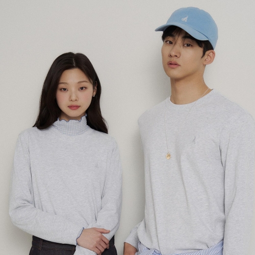 빈폴 기본 긴소매 티셔츠 라이트 그레이 BC6341C662_이미지