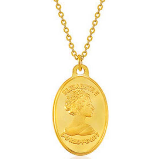 디디에벨라 24K 타원 엘리자베스 목걸이 3.75g
