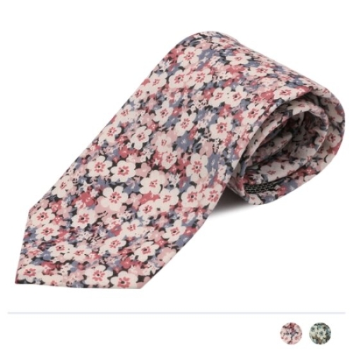 [불명] 남자옷도매 플라워 패턴 넥타이_이미지