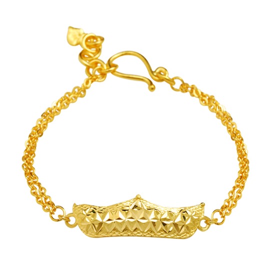 혼골드모아 골드모아 순금 왕관 체인 아기팔찌 11.25g