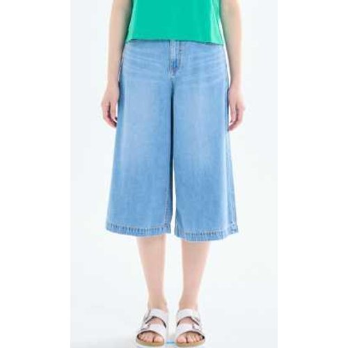 여성 여름 난스판 와이드핏 7부 AO2DL7373-LB